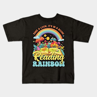 Reading Rainbow Retro Librarian It Is An A book Gift For Men Women Kids T-Shirt